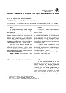 Hipotiroidi İle Seyreden Bir Konjenital Guatr Olgusu: Tiroid