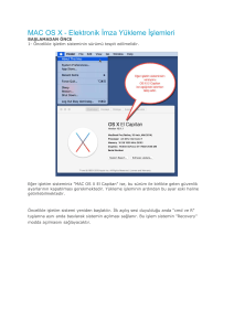 MAC OS X - Elektronik İmza Yükleme İşlemleri