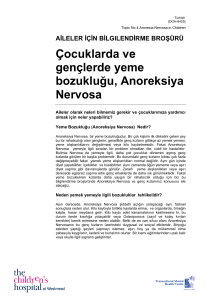 Anorexia nervosa in children and young people (Turkish)