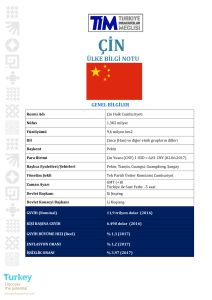 Çin Ülke Bilgi Notu