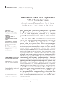 Transcatheter Aortic Valve Implantatiton (TAVI)