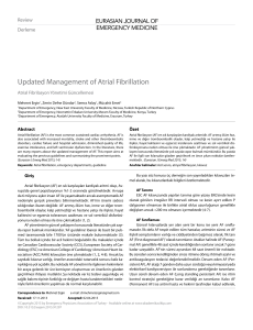 Updated Management of Atrial Fibrillation