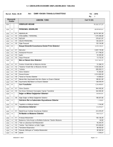 1.4 GİDERLERİN EKONOMİK SINIFLANDIRILMASI TABLOSU 630