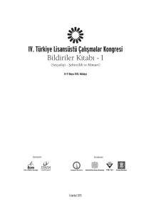 IV. Türkiye Lisansüstü Çalışmalar Kongresi Bildiriler Kitabı