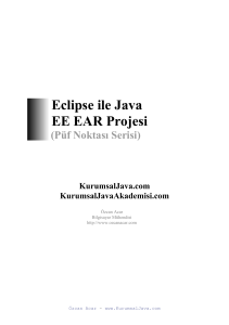 Eclipse ile EJB 3 EAR Arşiv Projesi