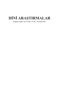 Dini Araştırmalar Dergisi