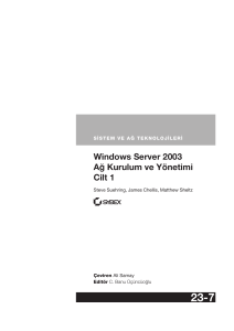 Windows Server 2003 Ağ Kurulum ve Yönetimi Cilt 1