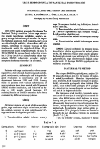 Tablo l:a - Turkish Journal of Urology