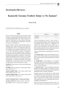 71-78 Kanserde Tarama Testleri