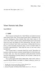 İslam Hukuku`nda Zihar