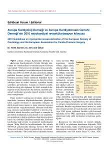 Avrupa Kardiyoloji Derneği ve Avrupa Kardiyotorasik