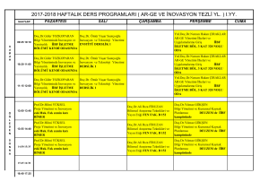 2017-2018 haftalık ders programları ( ar