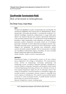 Şizofrenide Serotoninin Rolü - Role of Serotonin in Schizophrenia