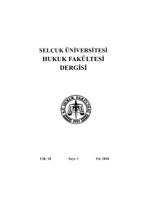 özel hukuk makaleler - Selçuk Üniversitesi