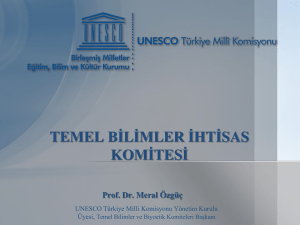 temel bilimler ihtisas komitesi - UNESCO Türkiye Milli Komisyonu