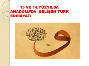 13.yüzyılda anadolu`da gelişen türk edebiyatı