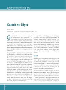 Gastrit ve Diyet - Güncel Gastroenteroloji