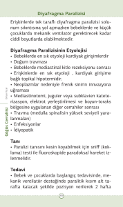 Diyafragma Paralizisi Erişkinlerde tek taraflı diyafragma paralizisi solu