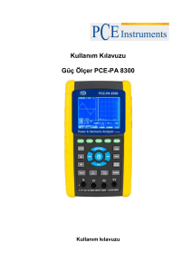 Kullanım Kılavuzu Güç Ölçer PCE-PA 8300