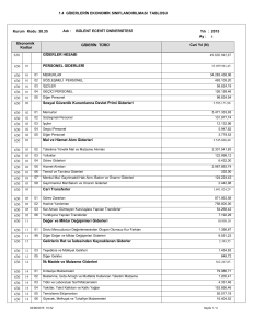 1.4 GİDERLERİN EKONOMİK SINIFLANDIRILMASI TABLOSU 630