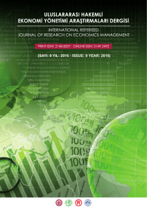 Sayı - Uluslararası Hakemli Ekonomi Yönetimi Araştırmaları Dergisi