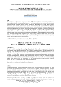 sosyal medyada dijital etik - Yeni Medya Elektronik Dergisi