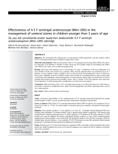 Tam Metin  - Turkish Journal of Urology