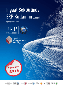 İnşaat Sektöründe ERP Kullanımı, İnşaat Çalışma Grubu Raporu 2