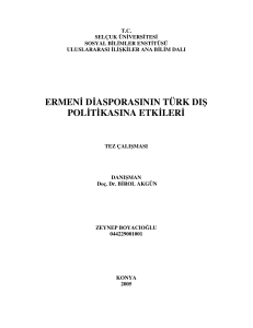 ermeni diasporasının türk dış politikasına etkileri