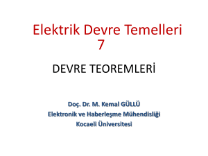 4.5. Thevenin Teoremi - Kocaeli Üniversitesi