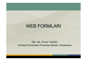 web formları - Kırklareli Üniversitesi Personel Web Sistemi