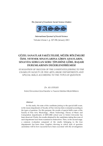 Tam Metin  - The Journal of Academic Social Science Studies