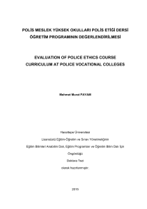 polis meslek yüksek okulları polis etiği dersi öğretim programının