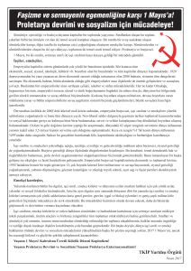 Proletarya devrimi ve sosyalizm için mücadeleye! - Enternasyonal-info