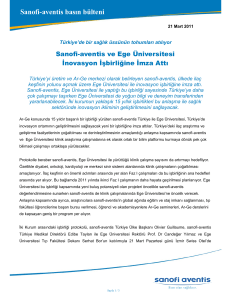 Sanofi-aventis ve Ege Üniversitesi İnovasyon İşbirliğine İmza Attı