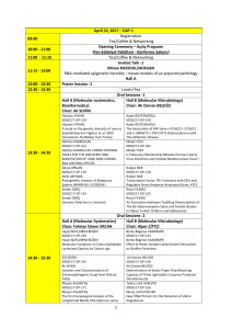 Açılış Program - Uluslararası DNA Günü ve Genom Kongresi