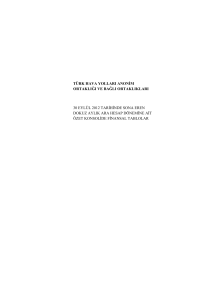 2012 09 Aylık Finansal Raporlar - Türk Hava Yolları