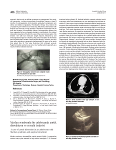 Marfan sendromlu bir adolesanda aortik disseksiyon