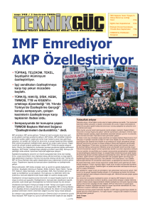 IMF Emrediyor AKP Özelleştiriyor