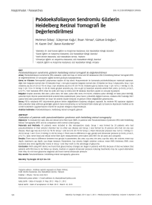 Psödoeksfoliasyon Sendromlu Gözlerin Heidelberg Retinal
