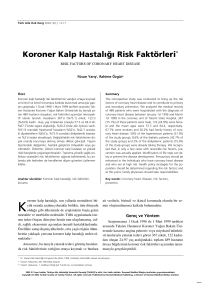 PDF - Koroner Kalp Hastalığı Risk Faktörleri