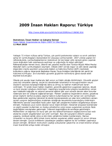 2009 İnsan Hakları Raporu: Türkiye