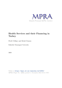 Health Services and their Financing in Turkey