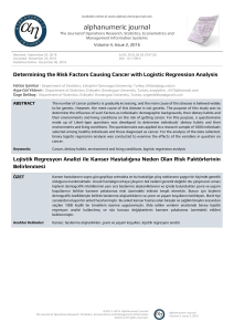 Determining the Risk Factors Causing Cancer with Logistic