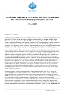 İslam İnkılâbı rehberinin 28. İslami Vahdet Konferansı