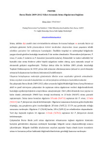POSTER Bursa İlinde 2009-2012 Yılları Arasında Sıtma Olgularının