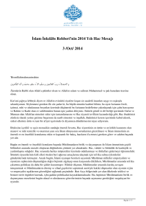 İslam İnkılâbı Rehberi`nin 2014 Yılı Hac Mesajı3 /Oct