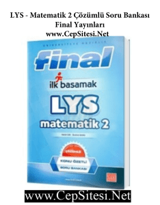 Matematik 2 Çözümlü Soru Bankası Final Yayınları www.CepSitesi.Net