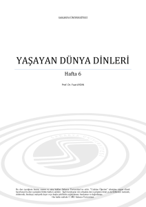 yaşayan dünya dinleri - SABİS