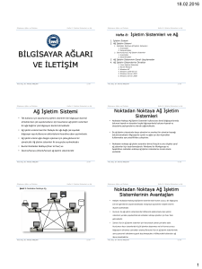 İşletim Sistelerimde Ağlarla İletişim